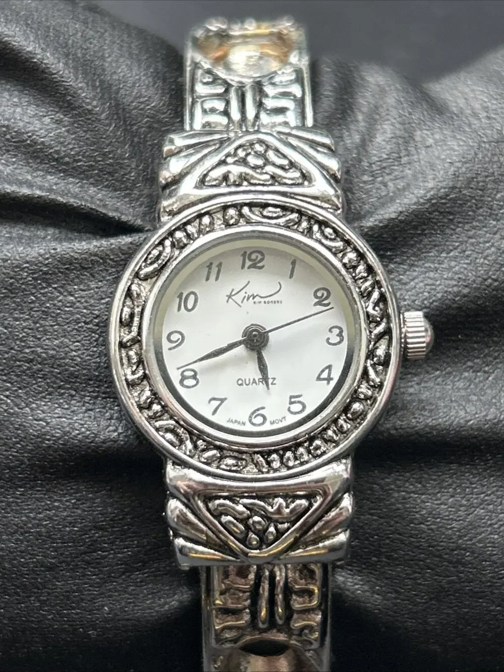 Kim Rogers Silver Tone Women’s Cuff Watch